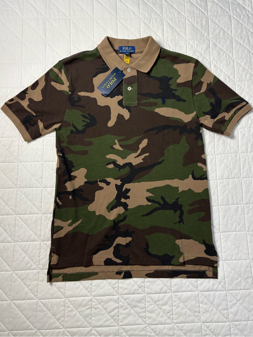 Polo Ralph Lauren Boys Camo Polo Shirt - NWT Size Large 14-16 MSRP $55